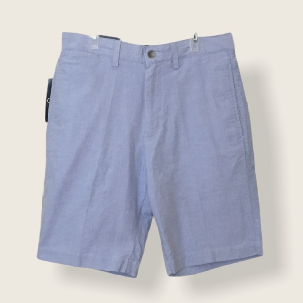 NWT- Chap’s Oxford Cloth Flat Front Shorts Blue 30